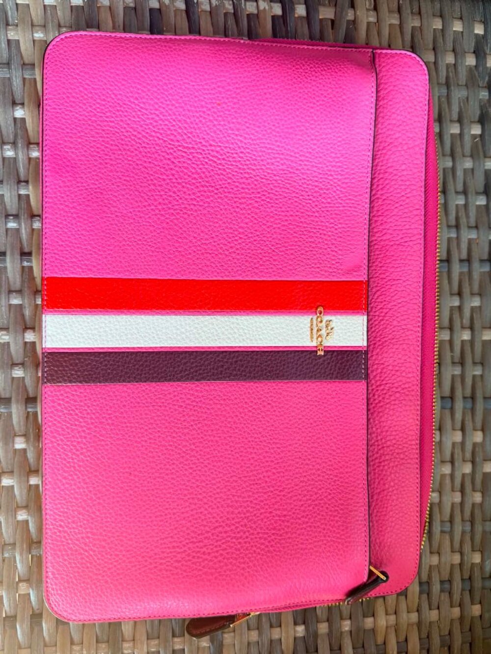 Coach  Laptop Sleeve in Colorblock with Stripe